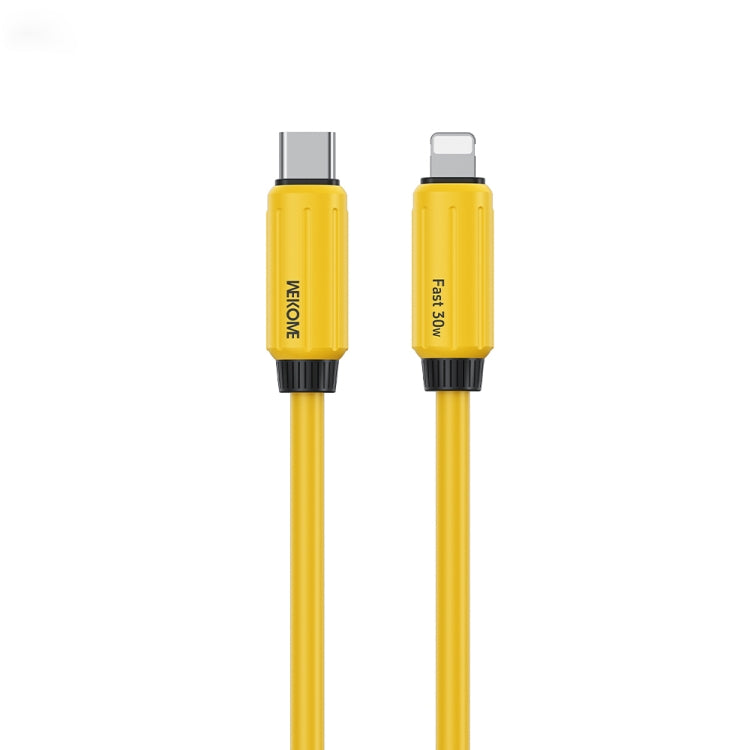 WK WDC-29 Cabo de Dados de Carregamento Rápido Elástico de Silicone Genuíno 1m PD30W Tipo-C para 8 Pinos, WDC-29