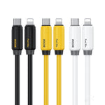 WK WDC-29 Cabo de Dados de Carregamento Rápido Elástico de Silicone Genuíno 1m PD30W Tipo-C para 8 Pinos, WDC-29