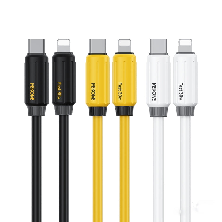 WK WDC-29 Cabo de Dados de Carregamento Rápido Elástico de Silicone Genuíno 1m PD30W Tipo-C para 8 Pinos, WDC-29