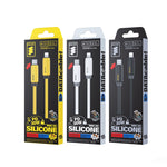WK WDC-29 Cabo de Dados de Carregamento Rápido Elástico de Silicone Genuíno 1m PD30W Tipo-C para 8 Pinos, WDC-29