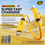 WK WDC-29 Cabo de Dados de Carregamento Rápido Elástico de Silicone Genuíno 1m PD30W Tipo-C para 8 Pinos, WDC-29