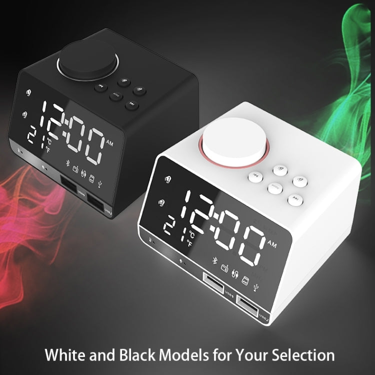 Coluna Bluetooth 4.2 com LED K11 Relógio Despertador Rádio com Ecrã Musical, Ficha UE, Ficha Reino Unido