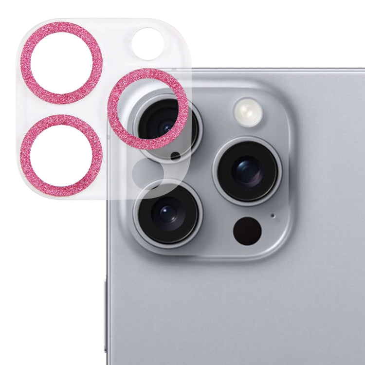Película de vidro temperado para lente de câmara com anel de glitter, para iPhone 17, para iPhone 16 Pro / 16 Pro Max, para iPhone 16 / 16 Plus