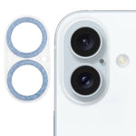Película de vidro temperado para lente de câmara com anel de glitter, para iPhone 17, para iPhone 16 Pro / 16 Pro Max, para iPhone 16 / 16 Plus