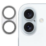 Película de vidro temperado para lente de câmara com anel de glitter, para iPhone 17, para iPhone 16 Pro / 16 Pro Max, para iPhone 16 / 16 Plus