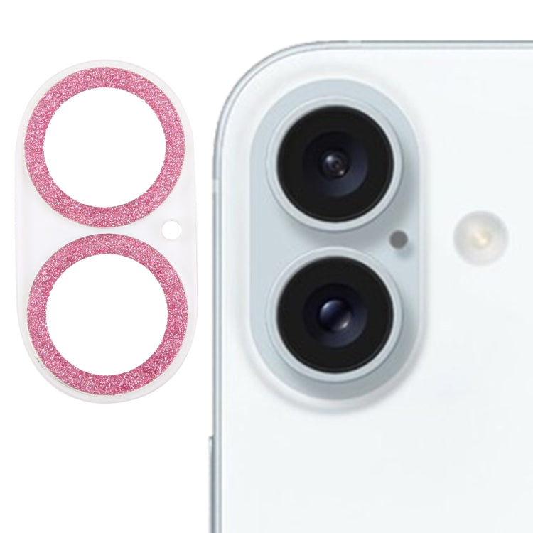 Película de vidro temperado para lente de câmara com anel de glitter, para iPhone 17, para iPhone 16 Pro / 16 Pro Max, para iPhone 16 / 16 Plus