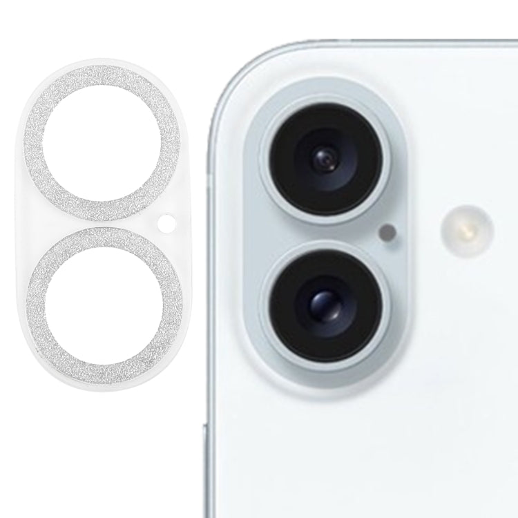Película de vidro temperado para lente de câmara com anel de glitter, para iPhone 17, para iPhone 16 Pro / 16 Pro Max, para iPhone 16 / 16 Plus