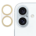 Película de vidro temperado para lente de câmara com anel de glitter, para iPhone 17, para iPhone 16 Pro / 16 Pro Max, para iPhone 16 / 16 Plus