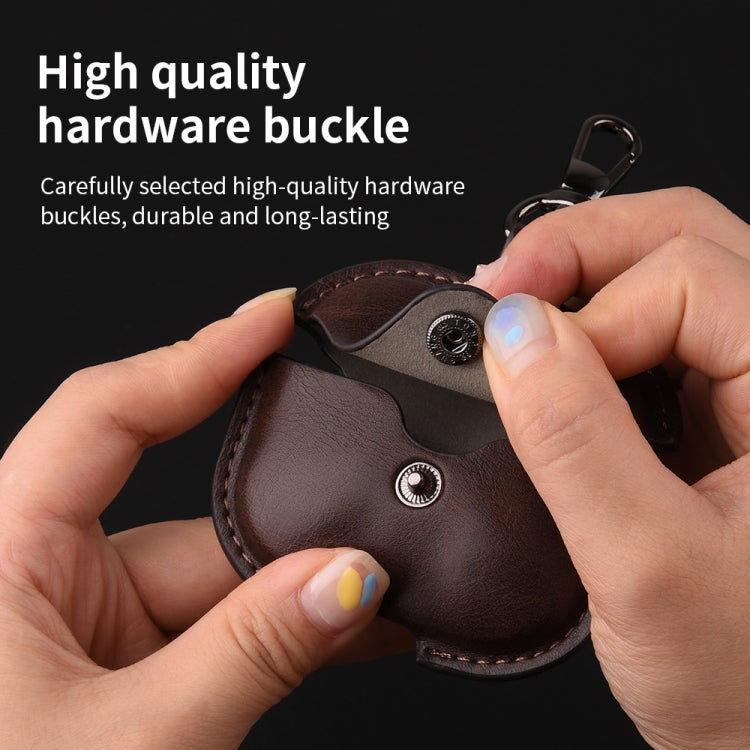 Capa protetora de couro para auriculares com gancho, para AirPods Pro 3, para AirPods 4