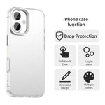 Capa de Telemóvel Híbrida Candy PC TPU Antichoque, Para iPhone 17 Pro Max, Para iPhone 17 Pro, Para iPhone 17, Para iPhone Air, Para iPhone 16 Pro Max, Para iPhone 16 Pro