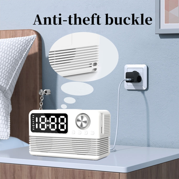 Coluna Bluetooth 5.3 com LED BT509 Relógio Despertador Rádio com Ecrã Musical