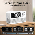 Coluna Bluetooth 5.3 com LED BT509 Relógio Despertador Rádio com Ecrã Musical