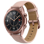 Correia de Substituição com Fivela Prateada em Couro Genuíno, Para Samsung Galaxy Watch3 45mm, Para Samsung Galaxy Watch3 41mm
