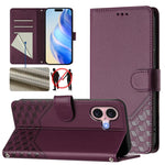 Capa de telemóvel em pele com relevo de favo de mel e proteção RFID, para iPhone 17e / 16e, para iPhone 17 Pro Max, para iPhone 17 Pro, para iPhone 17, para iPhone Air, para iPhone 16 Pro Max, para iPhone 16 Pro, para iPhone 16 Plus