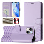 Honeycomb Embossing RFID Leather Phone Case, For iPhone 16, For iPhone 15 Pro Max, For iPhone 15 Pro, For iPhone 15 Plus, For iPhone 15, For iPhone 14 Plus, For iPhone 14 / 13, For iPhone 14 Pro