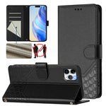 Capa de telemóvel em pele com relevo de colmeia e proteção RFID, Para iPhone 11 Pro Max, Para iPhone 11, Para iPhone 11 Pro, Para iPhone X / XS, Para iPhone XR, Para iPhone XS Max, Para iPhone 8 Plus / 7 Plus