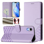 Capa de telemóvel em pele com relevo de colmeia e proteção RFID, Para iPhone 11 Pro Max, Para iPhone 11, Para iPhone 11 Pro, Para iPhone X / XS, Para iPhone XR, Para iPhone XS Max, Para iPhone 8 Plus / 7 Plus