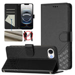 Capa de telemóvel em pele com relevo de favo de mel e proteção RFID, para iPhone 17e / 16e, para iPhone 17 Pro Max, para iPhone 17 Pro, para iPhone 17, para iPhone Air, para iPhone 16 Pro Max, para iPhone 16 Pro, para iPhone 16 Plus