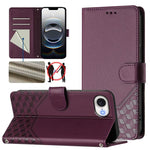 Capa de telemóvel em pele com relevo de favo de mel e proteção RFID, para iPhone 17e / 16e, para iPhone 17 Pro Max, para iPhone 17 Pro, para iPhone 17, para iPhone Air, para iPhone 16 Pro Max, para iPhone 16 Pro, para iPhone 16 Plus