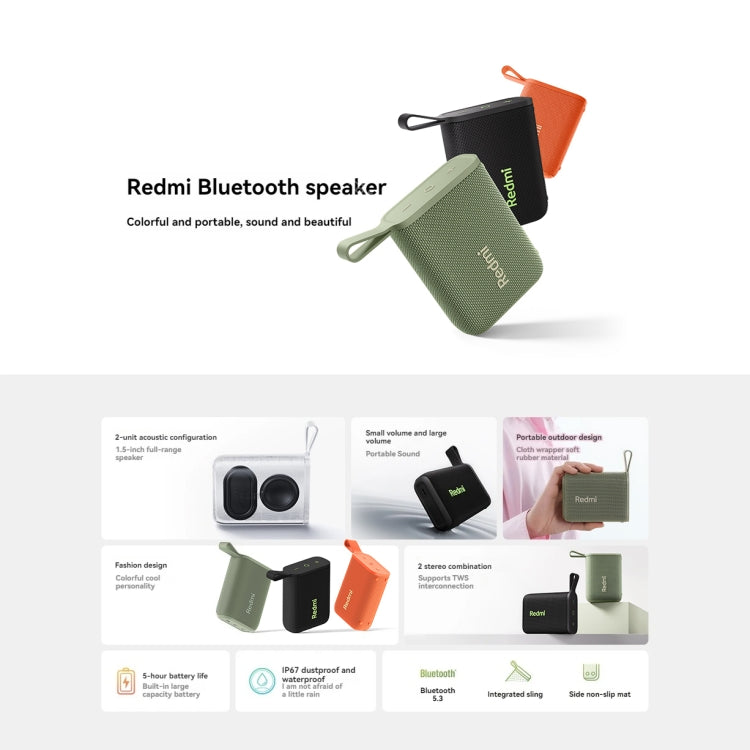 Coluna Bluetooth Portátil Xiaomi Redmi IP67 à Prova de Água