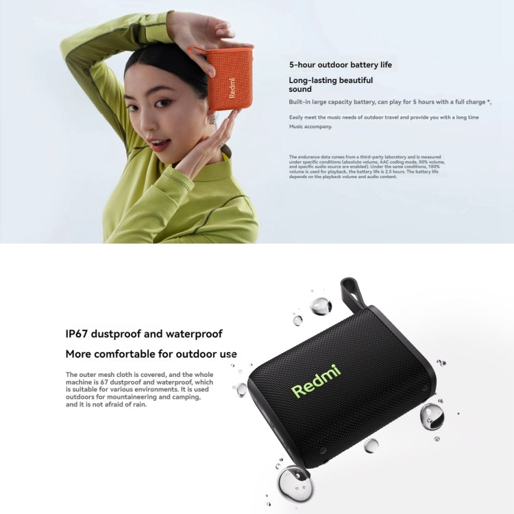 Coluna Bluetooth Portátil Xiaomi Redmi IP67 à Prova de Água