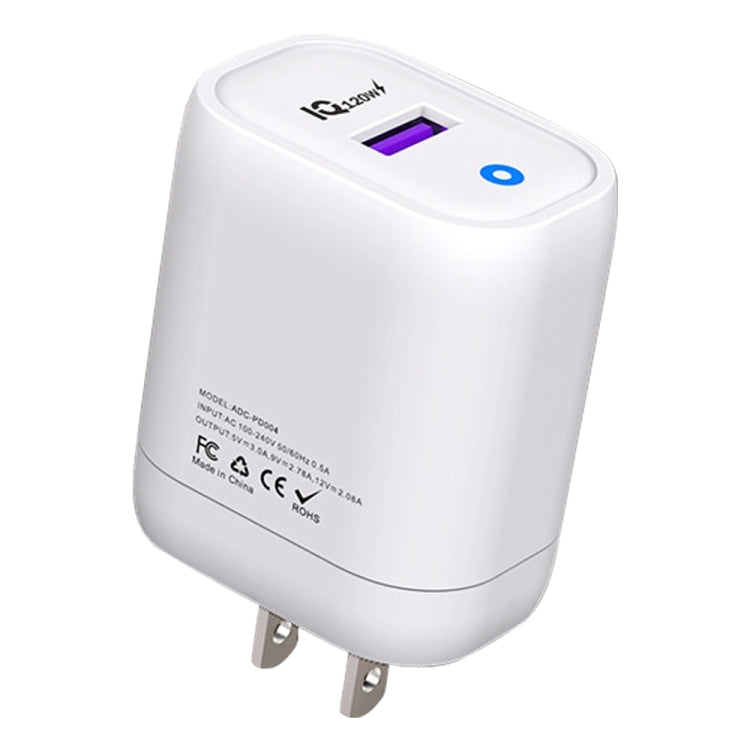 Carregador Rápido USB 120W, Ficha US, Ficha UE, Ficha UK