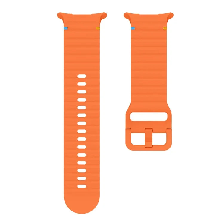 Pulseira de Silicone com Grão Ondulado e Costura, Para Samsung Galaxy Watch Ultra 47mm / Ultra 2025