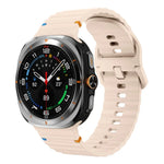 Pulseira de Silicone com Grão Ondulado e Costura, Para Samsung Galaxy Watch Ultra 47mm / Ultra 2025