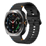 Pulseira de Silicone com Grão Ondulado e Costura, Para Samsung Galaxy Watch Ultra 47mm / Ultra 2025