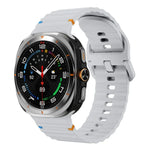 Pulseira de Silicone com Grão Ondulado e Costura, Para Samsung Galaxy Watch Ultra 47mm / Ultra 2025
