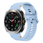 Pulseira de Silicone com Grão Ondulado e Costura, Para Samsung Galaxy Watch Ultra 47mm / Ultra 2025
