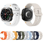 Pulseira de Silicone com Grão Ondulado e Costura, Para Samsung Galaxy Watch Ultra 47mm / Ultra 2025