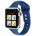 Thin Silicone Double Buckle Replacement Wrist Strap, For Apple Watch 5 & 4 44mm / 3 & 2 & 1 42mm