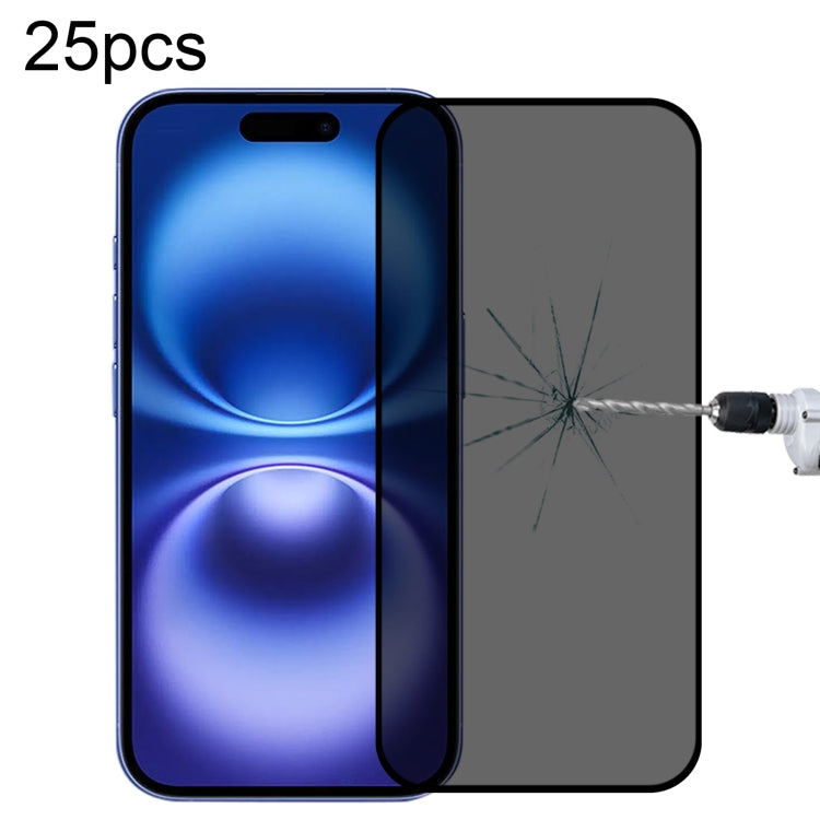 25 unidades de película de vidro temperado com ecrã de seda anti-espionagem de cobertura total, para iPhone 17 Pro Max, para iPhone 17 Pro, para iPhone 17, para iPhone Air, para iPhone 16 Pro Max, para iPhone 16 Pro, para iPhone 16 Plus, para iPhone 16