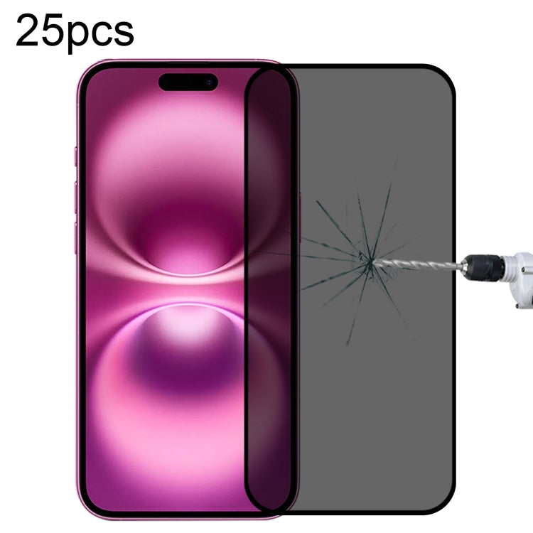 25 unidades de película de vidro temperado com ecrã de seda anti-espionagem de cobertura total, para iPhone 17 Pro Max, para iPhone 17 Pro, para iPhone 17, para iPhone Air, para iPhone 16 Pro Max, para iPhone 16 Pro, para iPhone 16 Plus, para iPhone 16