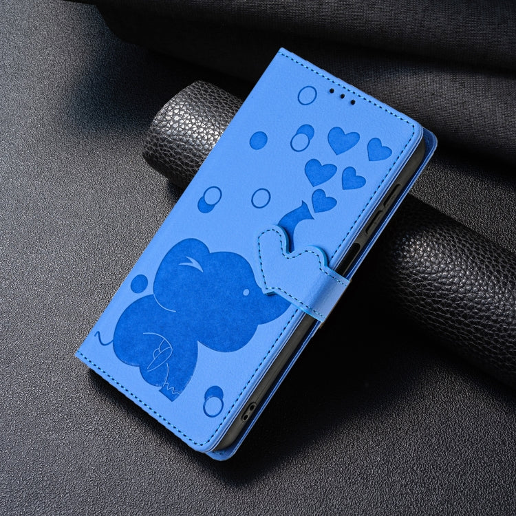 Capa de telemóvel em pele com relevo de elefante cartoon, para iPhone XR, para iPhone XS Max, para iPhone 8 Plus / 7 Plus