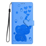 Capa de telemóvel em pele com relevo de elefante cartoon, para iPhone XR, para iPhone XS Max, para iPhone 8 Plus / 7 Plus