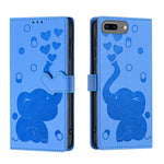 Capa de telemóvel em pele com relevo de elefante cartoon, para iPhone XR, para iPhone XS Max, para iPhone 8 Plus / 7 Plus