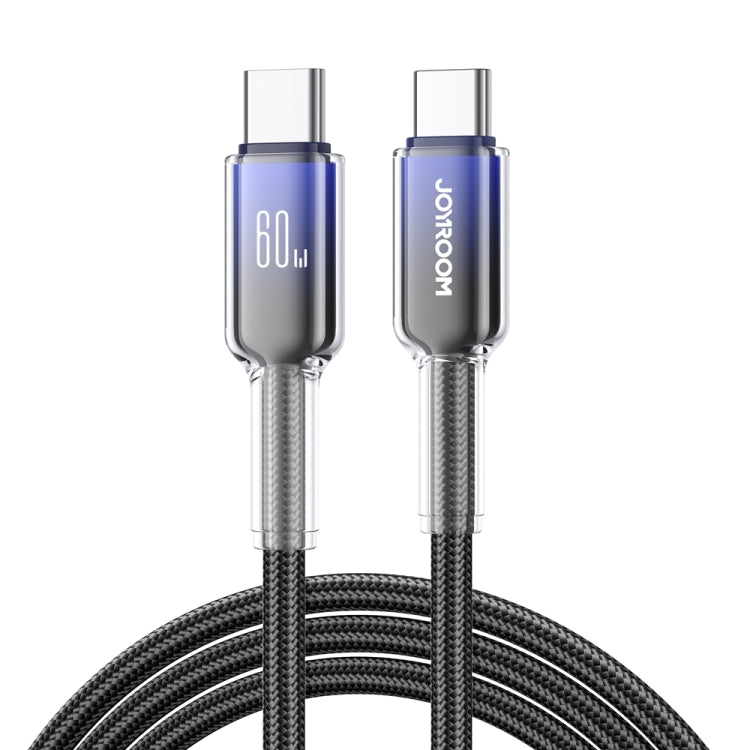 JOYROOM S-A42 Série Crystal Clear Cabo de Dados de Carregamento Rápido, Comprimento: 1.2m, Cabo Tipo-C para Tipo-C, Cabo Tipo-C para 8 Pinos, Cabo USB para Tipo-C, Cabo USB para 8 Pinos