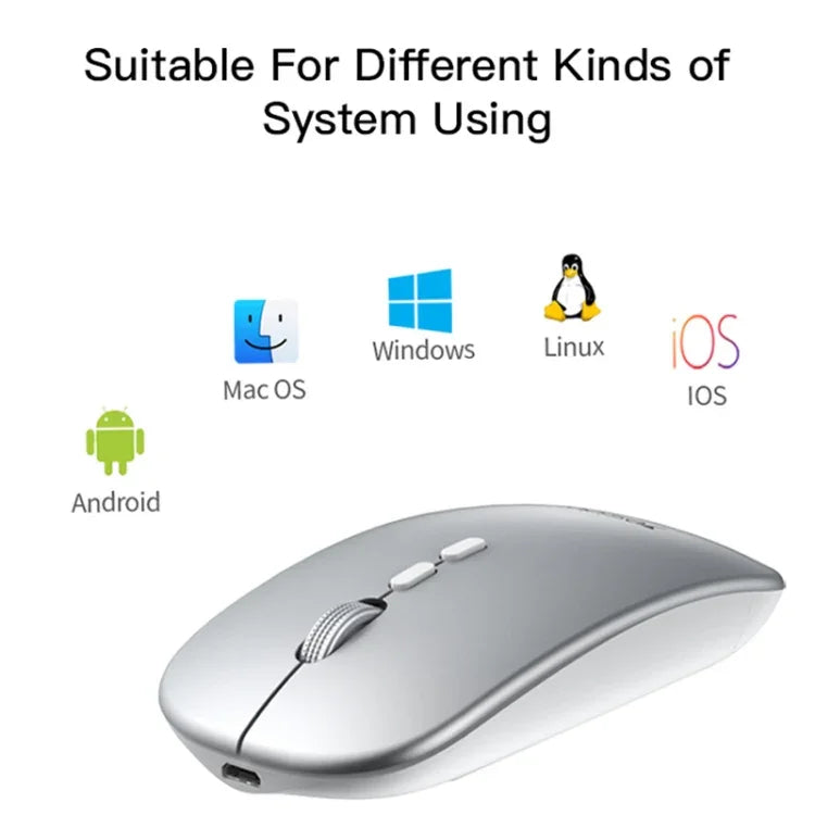 Rato Óptico Sem Fios Recarregável Slim Yesido KB15 2.4G, KB15