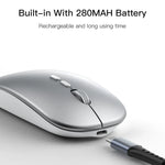 Rato Óptico Sem Fios Recarregável Slim Yesido KB15 2.4G, KB15