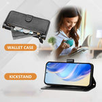 Capa de Telefone em Pele com Carteira com Fecho e Múltiplos Espaços para Cartões, Para iPhone 16, Para iPhone 15 Pro Max, Para iPhone 15 Pro, Para iPhone 15 Plus, Para iPhone 15, Para iPhone 14 Plus, Para iPhone 14 / 13, Para iPhone 14 Pro