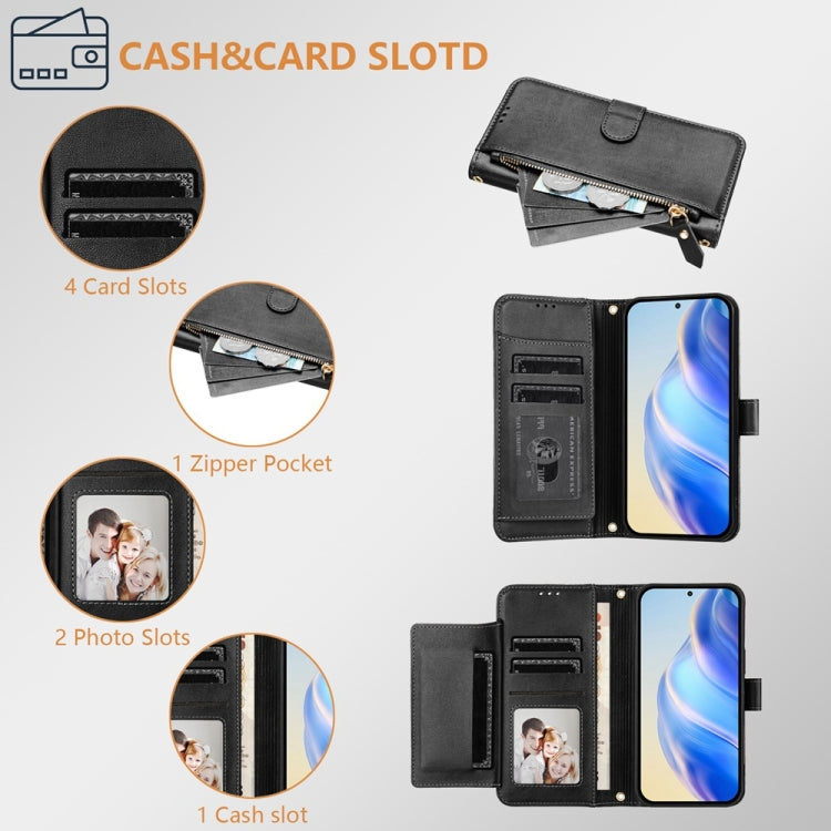 Capa de Telefone em Pele com Carteira com Fecho e Múltiplos Espaços para Cartões, Para iPhone 16, Para iPhone 15 Pro Max, Para iPhone 15 Pro, Para iPhone 15 Plus, Para iPhone 15, Para iPhone 14 Plus, Para iPhone 14 / 13, Para iPhone 14 Pro