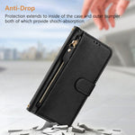 Capa de Telefone em Pele com Carteira com Fecho e Múltiplos Espaços para Cartões, Para iPhone 16, Para iPhone 15 Pro Max, Para iPhone 15 Pro, Para iPhone 15 Plus, Para iPhone 15, Para iPhone 14 Plus, Para iPhone 14 / 13, Para iPhone 14 Pro