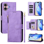 Capa de Telefone em Pele com Carteira com Fecho e Múltiplos Espaços para Cartões, Para iPhone 16, Para iPhone 15 Pro Max, Para iPhone 15 Pro, Para iPhone 15 Plus, Para iPhone 15, Para iPhone 14 Plus, Para iPhone 14 / 13, Para iPhone 14 Pro