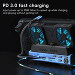 YCE-V279A Dock Station Gaming USB-C 9 em 1 com Ventoinha Destacável, 9 em 1