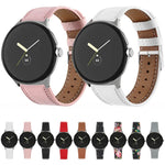 Pulseira Redonda de Couro Genuíno, Para Google Pixel Watch 4 / Watch 3 45mm