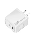 M167 PD 20W Type-C and USB QC 3.0 Fast Charger, EU Plug, US Plug