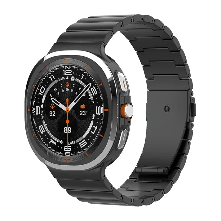 Pulseira de Relógio com Fivela Plana e Conta Única em Titânio Puro, Para Samsung Galaxy Watch Ultra / Ultra 2025, Para Samsung Galaxy Watch8 / Watch8 Classic