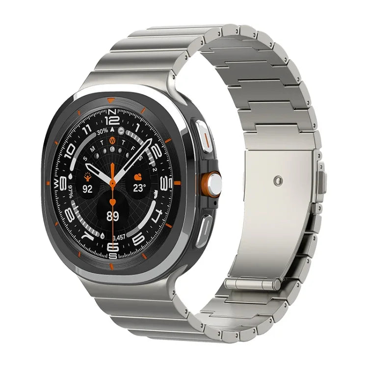 One Bead Flat Buckle Pure Titanium Watch Band, For Samsung Galaxy Watch Ultra / Ultra 2025, For Samsung Galaxy Watch8 / Watch8 Classic